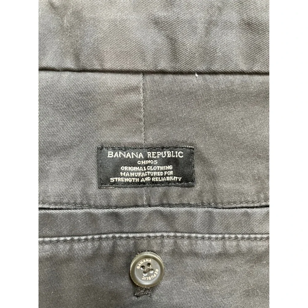 Banana Republic Fulton Skinny Chino Pants Mens 34x32 Dark Gray Stretch Cotton